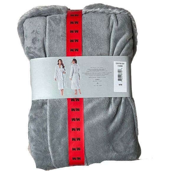 Carole Hochman | Women 's Grey Plush Wrap Robe | Various Sizes - Picture 2 of 2